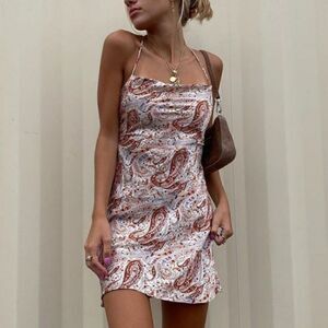 Sexy Paisley slinky dress small